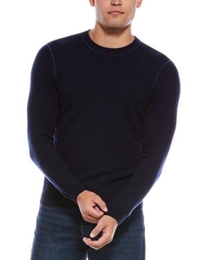 Autumn Cashmere Stitched Cashmere Crewneck Jumper - Blue