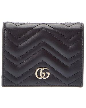 Gucci Gg Marmont Leather Card Case - Gray