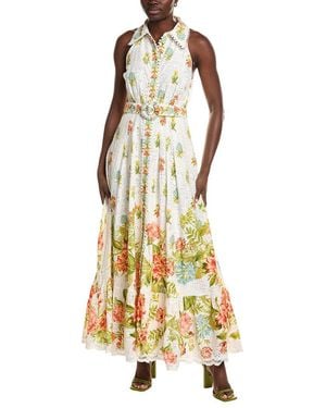 Hemant & Nandita Belted Shirtdress - Metallic