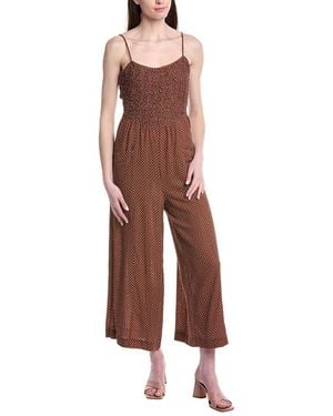 Saltwater Luxe Tank Linen-Blend Jumpsuit - Brown