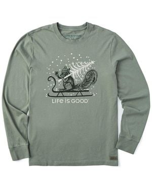 Life Is Good. Crusher T-Shirt - Grey