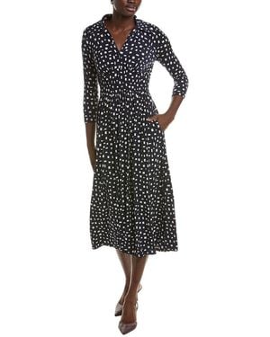 Maison Tara Long Sleeve Midi Dress - Black