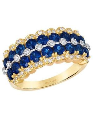 Le Vian Platinum & 14K 2.22 Ct. Tw. Diamond & Sapphire Ring - Blue