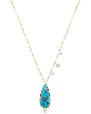 Meira T 14K 4.55 Ct. Tw. Diamond & Necklace - Blue