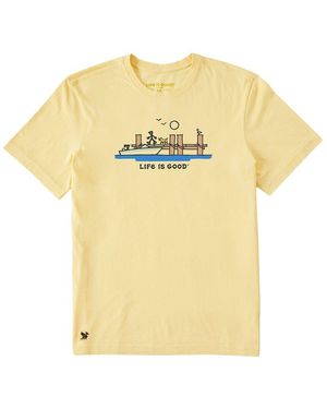 Life Is Good. Crusher T-Shirt - Yellow