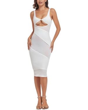 AMINA GLAM Midi Dress - White