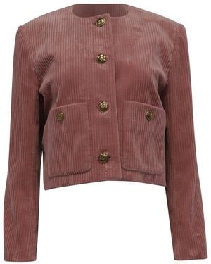 Chloé Cropped Corduroy Jacket, Size Fr; (Authentic Pre-Loved) - Brown