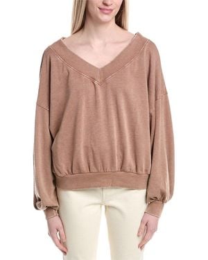 LaBiz V Neck Pullover - Brown