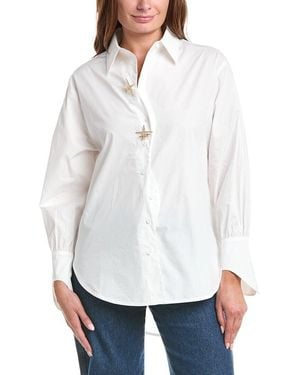 Gracia High-Low Shirt - White