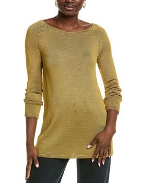 Lafayette 148 New York Bateau Neck Silk Jumper - Green