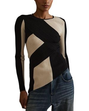 Reiss Judy Crew Neck Top - Black