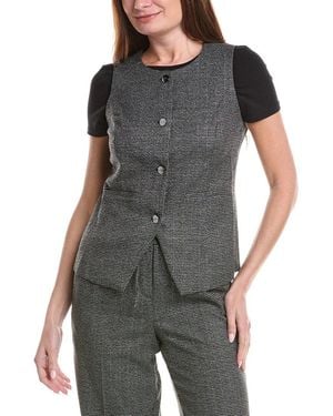 Nicole Miller Puppytooth Vest - Gray