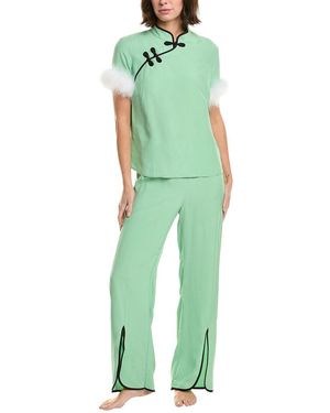Sleeper 2Pc Dragon Lounge Set - Green