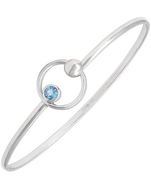 Gemstones 0.30 Ct. Tw. Topaz Bangle Bracelet - White