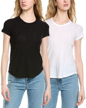 James Perse 2Pk Crew Shirt - Black