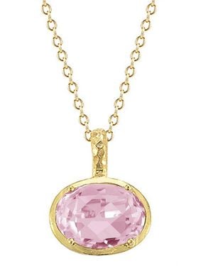 Reiss 14k 4.75 Ct. Tw. Rose Quartz Necklace - Pink
