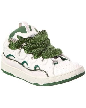 Lanvin Curb Leather Trainer - Green