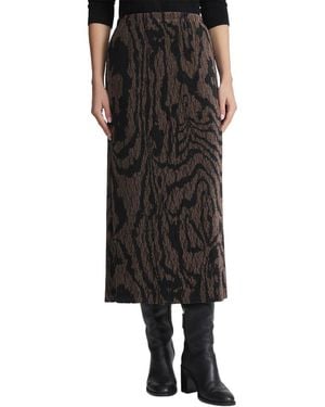 Lafayette 148 New York Plisse Midi Skirt - Black