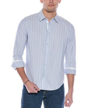 Rag & Bone Fit 2 Engineered Oxford Stripe Shirt - Blue