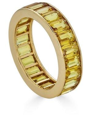 Diana M. Jewels Fine Jewellery 18K 7.02 Ct. Tw. Sapphire Eternity Ring - Metallic