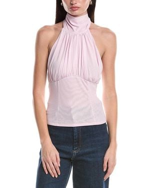 AFRM Lune Tie Neck Open Back Top - Red