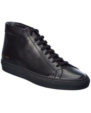 Common Projects Achilles Mid Leather Sneaker - Black