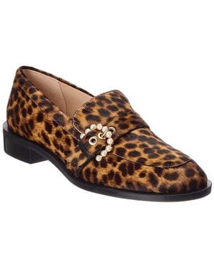 Stuart Weitzman Piper Haircalf Loafer - Brown