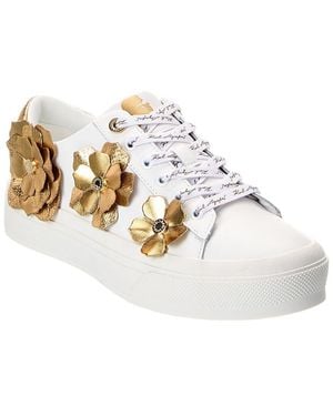 KARL LAGERFELD Georgia Leather Trainer - White