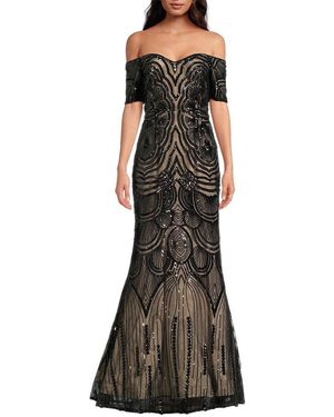 Shani Sequin Short Sleeve Maxi Dress - Multicolour