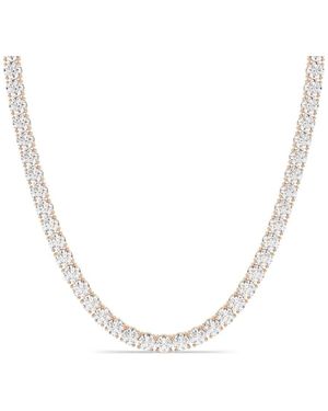 Lab Grown Diamonds 14K Rose 0.00 Ct. Tw. Lab-Grown Diamond Necklace - Metallic
