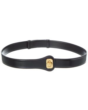 Celine Josephine Leather Belt - Blue