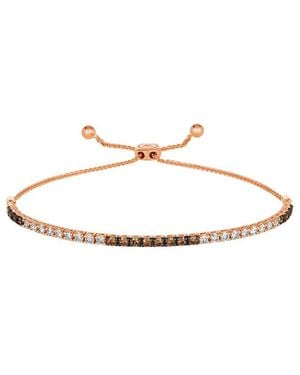 Le Vian Ombre 14K Rose 1.50 Ct. Tw. Diamond Bolo Bracelet - White