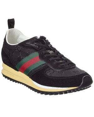 Gucci Re-Motion Gg Nylon & Suede Trainer - Blue