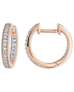 Diamond Select Cuts 14k Rose-gold 0.25 Ct. Tw. Diamond Hoops - Multicolour