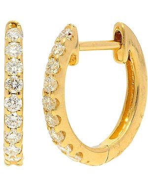 Nephora 14k 0.18 Ct. Tw. Diamond Huggie Earrings - Metallic