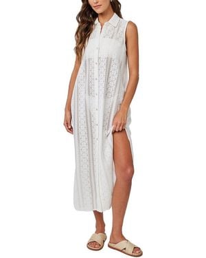 Bella Dahl Relaxed Fit Duster Dress - White
