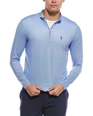 Tailorbyrd Stripes Performance 1/4-Zip Pullover - Blue