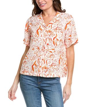HIHO Maddie Linen Camp Shirt - Red