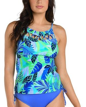 24th & Ocean Aegean Tropics Tankini Top - Blue