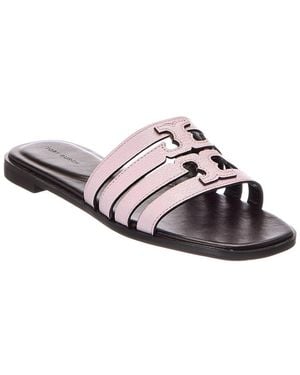 Tory Burch Ines Cage Leather Slide Sandal - Purple