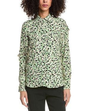 3.1 Phillip Lim Floral Collage Slim Shirt - Green