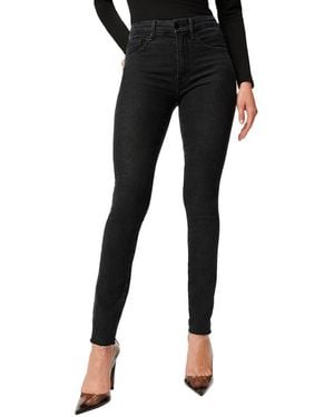 GOOD AMERICAN Plus Good Legs Raw Hem Jean - Black