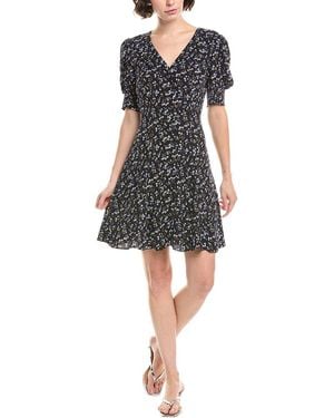 Madewell V-Neck Button-Front Mini Dress - Blue