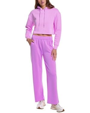 Marion 28In 2Pc Straight Pant & Sweatshirt Set - Pink