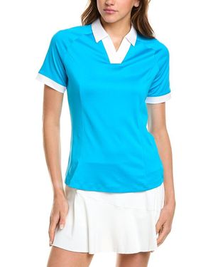 Callaway Apparel Recycled Polyester Colorblock Polo Shirt - Blue