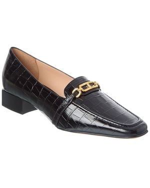 Tom Ford Croc-Embossed Leather Loafer - Blue