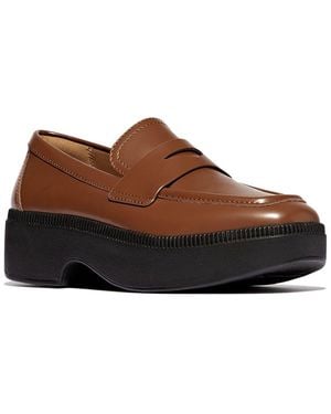Fitflop F-Luma Leather Loafer - Brown