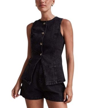 Tedora 2Pc Vest & Short Set - Black