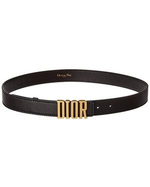 Dior D-Fence Leather Belt - Black