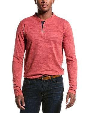 Vintage 1946 Burnout Henley Shirt - Red